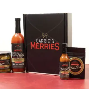 Carrie's Merries gift set with sauces.